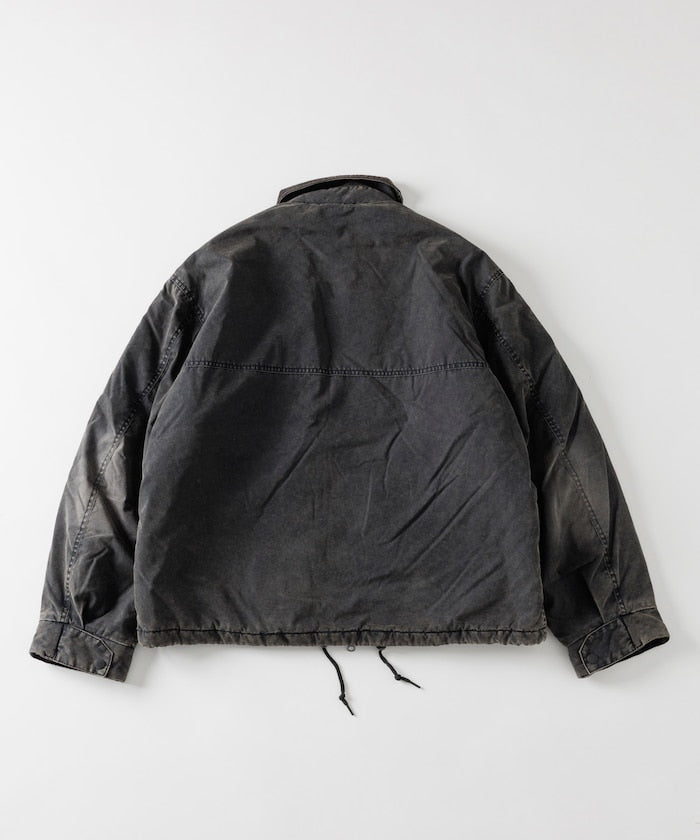 FREAK'S STORE Collar corduroy switching cotton nylon Blouson 燈芯絨領拉鍊夾克