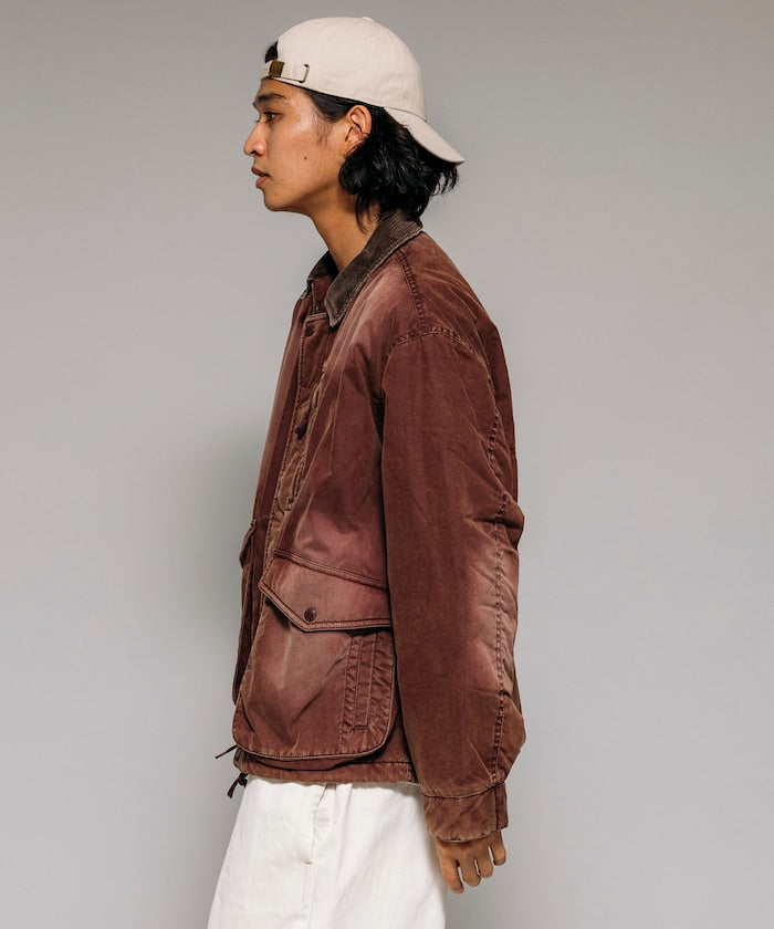 FREAK'S STORE Collar corduroy switching cotton nylon Blouson 燈芯絨領拉鍊夾克