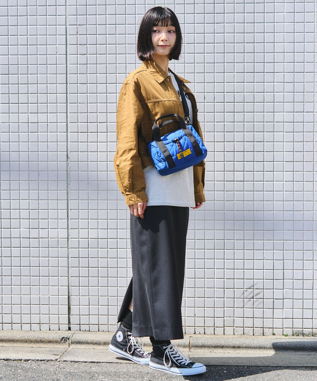 KiU 絎縫防潑水迷你波士頓包 K476