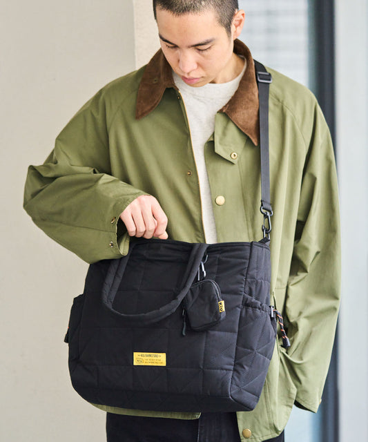 KiU 絎縫防潑水大容量手提肩背包 K477