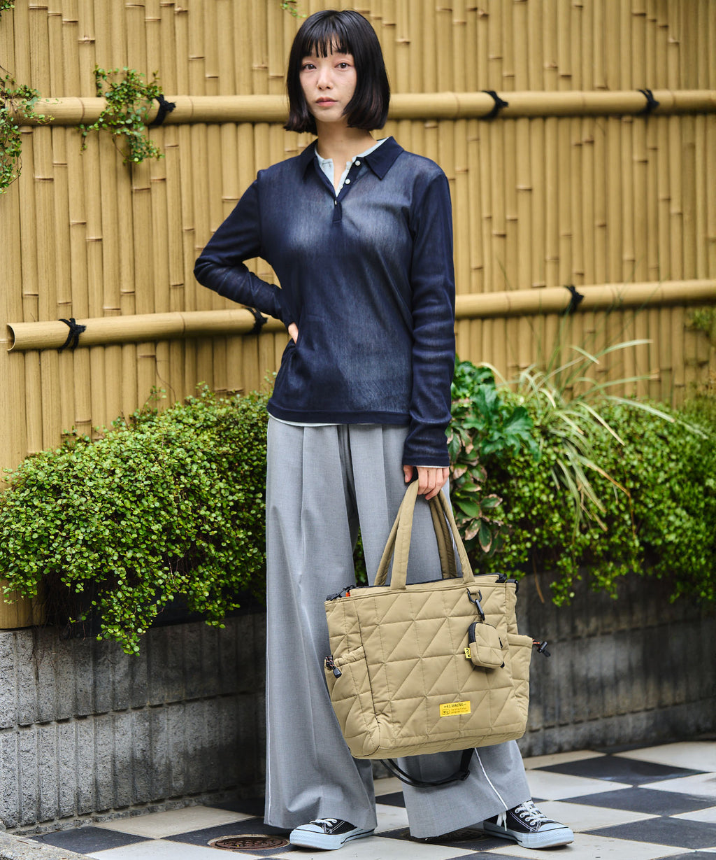KiU 絎縫防潑水大容量手提肩背包 K477