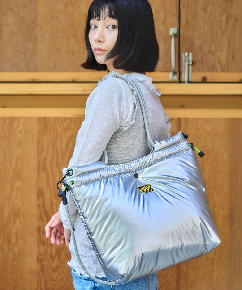 KiU Puffy paracord tote bag K003 大容量抽繩托特包