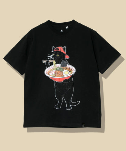 go slow caravan USA COTTON TEE (MENS/WOMENS) 貓咪拉麵印花短袖T恤