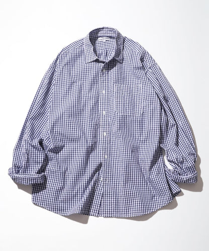 CAHLUMN Magazine Pocket Broad Shirt 寬版長袖格子口袋襯衫