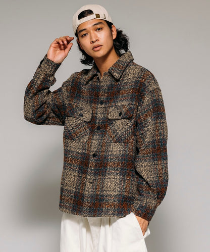 FREAK'S STORE CPO Check Shirt Jacket 毛呢格紋襯衫夾克