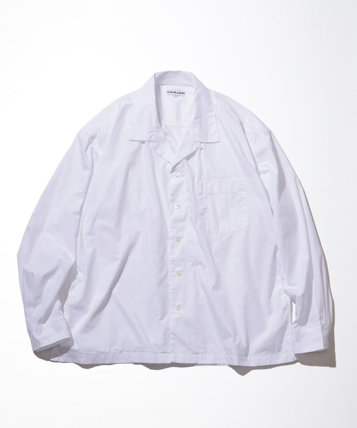 CAHLUMN Magazine Pocket Broadcloth Open Collar Shirt 長袖口袋襯衫