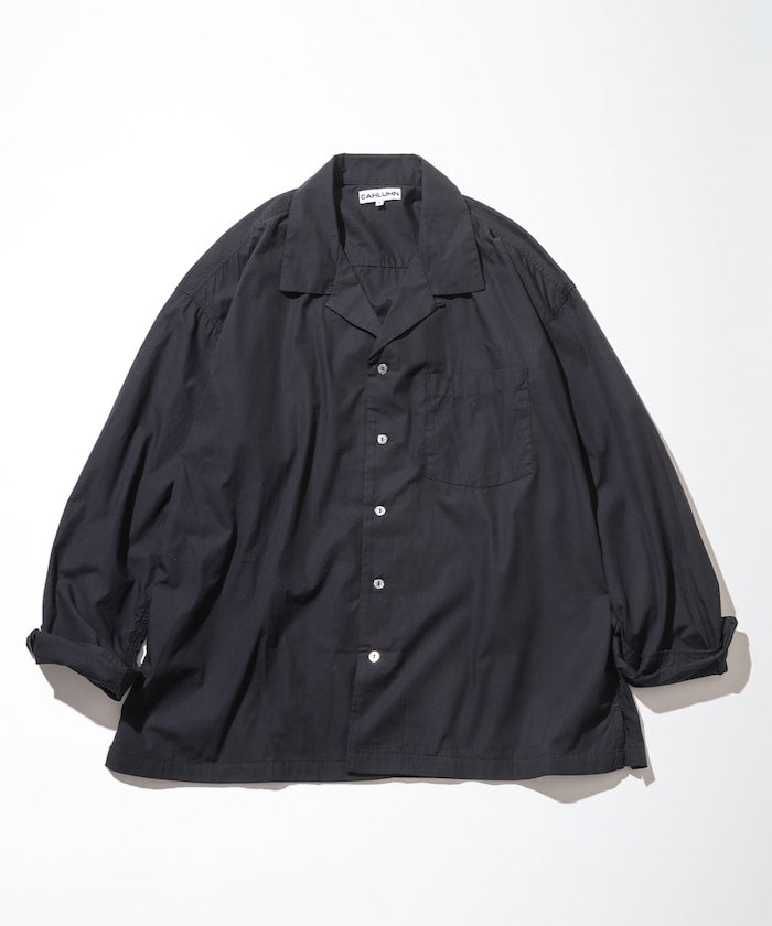 CAHLUMN Magazine Pocket Broadcloth Open Collar Shirt 長袖口袋襯衫