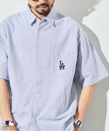 FREAK'S STORE MLB Major League Baseball Oxford shirt 短袖牛津襯衫