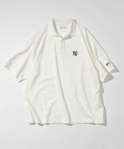 FREAK'S STORE MLB Major League Baseball One Point Logo Polo Shirt 刺繡短袖Polo衫