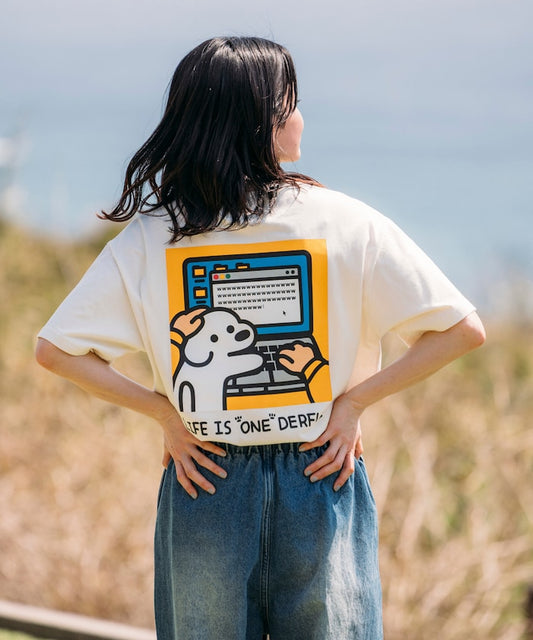 FREAK'S STORE × Matsui WARNING back print crew neck short 印花短袖T恤