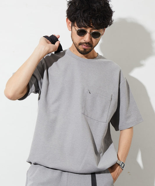 FREAK'S STORE Summer Knit relaxed fit spindle pocket t-shirt 夏季針織短袖T恤