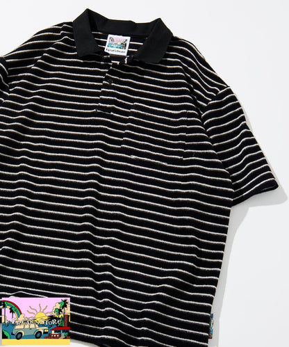 FREAK'S STORE Beach & Festival  Multi-border pile polo shirt short sleeve 條紋短袖Polo衫