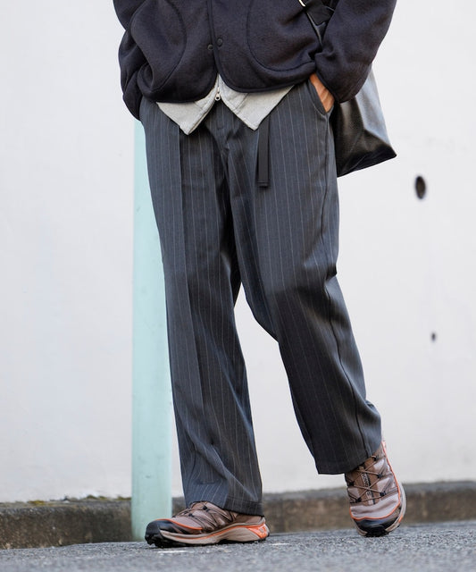 FREAK'S STORE T/R 編織腰帶休閒長褲