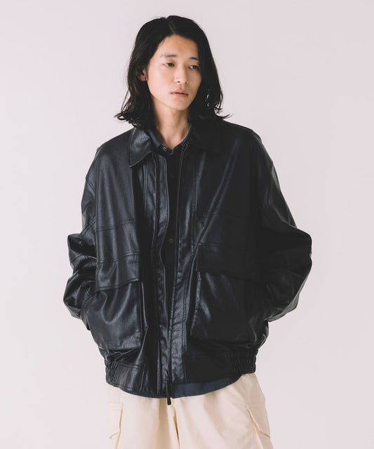 FREAK'S STORE 人造皮革拉鍊夾克