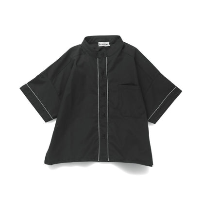 branshes Band collar short sleeve shirt 立領短袖襯衫