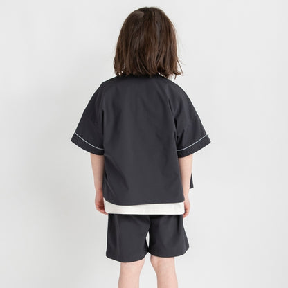 branshes Band collar short sleeve shirt 立領短袖襯衫