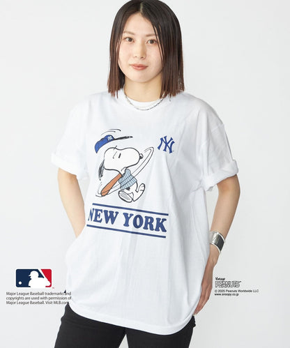 SHIPS PEANUTS × MLB 限定印花短袖T恤