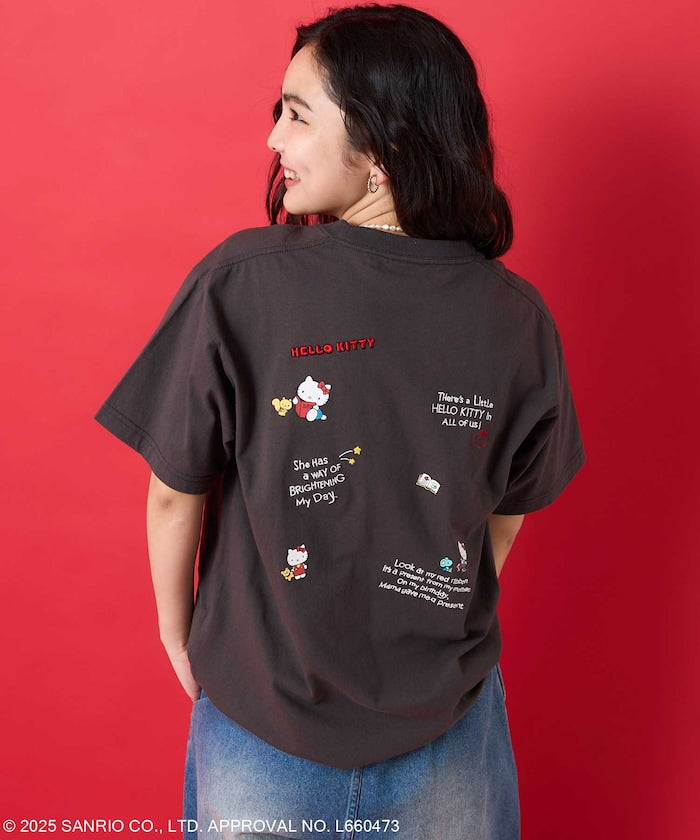 FREAK'S STORE X SANRIO HELLO KITTY 刺繡圖案短袖T恤