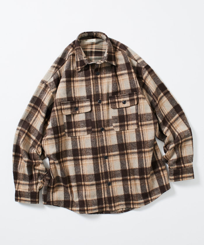 FREAK'S STORE Relax Fit Heavy Flannel Check Shirt 寬版重磅法蘭絨格紋襯衫