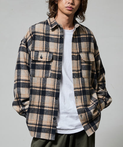 FREAK'S STORE Relax Fit Heavy Flannel Check Shirt 寬版重磅法蘭絨格紋襯衫