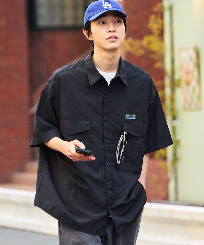FREAK'S STORE Big silhouette multi-pocket design S/S shirt 多口袋設計短袖襯衫