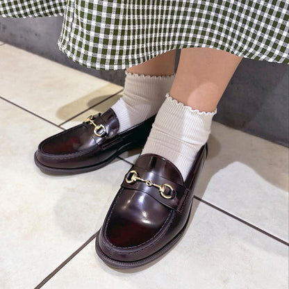 日本製HARUTA 金屬飾扣樂福鞋 #239