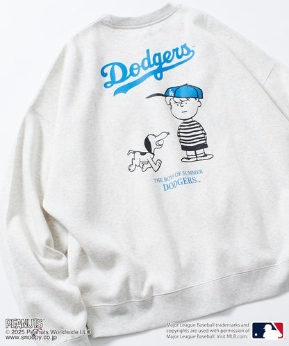 FREAK'S STORE X MLB x PEANUTS Oversized Sweatshirt with Back Print / Dodgers 限定聯名寬版大學T