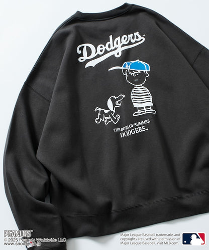 FREAK'S STORE X MLB x PEANUTS Oversized Sweatshirt with Back Print / Dodgers 限定聯名寬版大學T