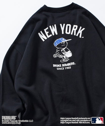 FREAK'S STORE X MLB x PEANUTS Oversized Sweatshirt with Back Print / YANKEES 限定聯名寬版大學T
