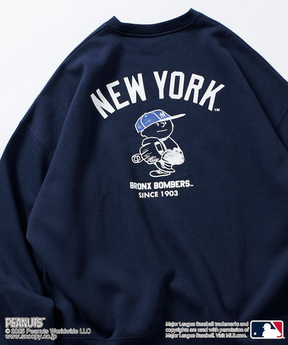 FREAK'S STORE X MLB x PEANUTS Oversized Sweatshirt with Back Print / YANKEES 限定聯名寬版大學T