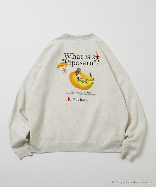 FREAK'S STORE X PlayStation Oversized Back Print Crew Neck Sweatshirt / Sarugetchu 限定聯名寬版大學T
