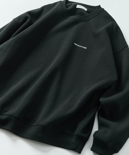 特價 FREAK'S STORE 寬版簡約刺繡圓領大學T