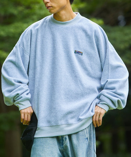 特價 FREAK'S STORE 寬版圓領毛絨大學T