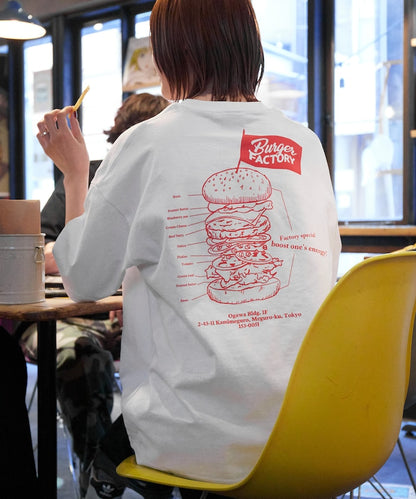 FREAK'S STORE x Burger Factory big silhouette back print crew neck T-shirt 印花短袖T恤