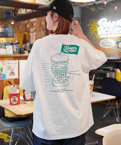 FREAK'S STORE x Burger Factory big silhouette back print crew neck T-shirt 印花短袖T恤