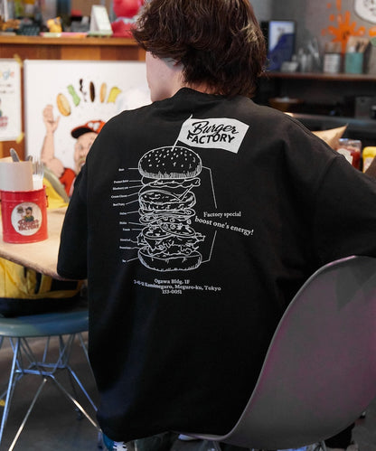 FREAK'S STORE x Burger Factory big silhouette back print crew neck T-shirt 印花短袖T恤