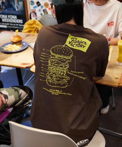 FREAK'S STORE x Burger Factory big silhouette back print crew neck T-shirt 印花短袖T恤