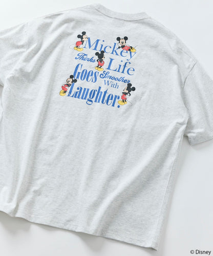 FREAK'S STORE x Disney Mickey Mouse Big Silhouette Back Print T-Shirt / Life Goes Laughter 印花短袖T恤