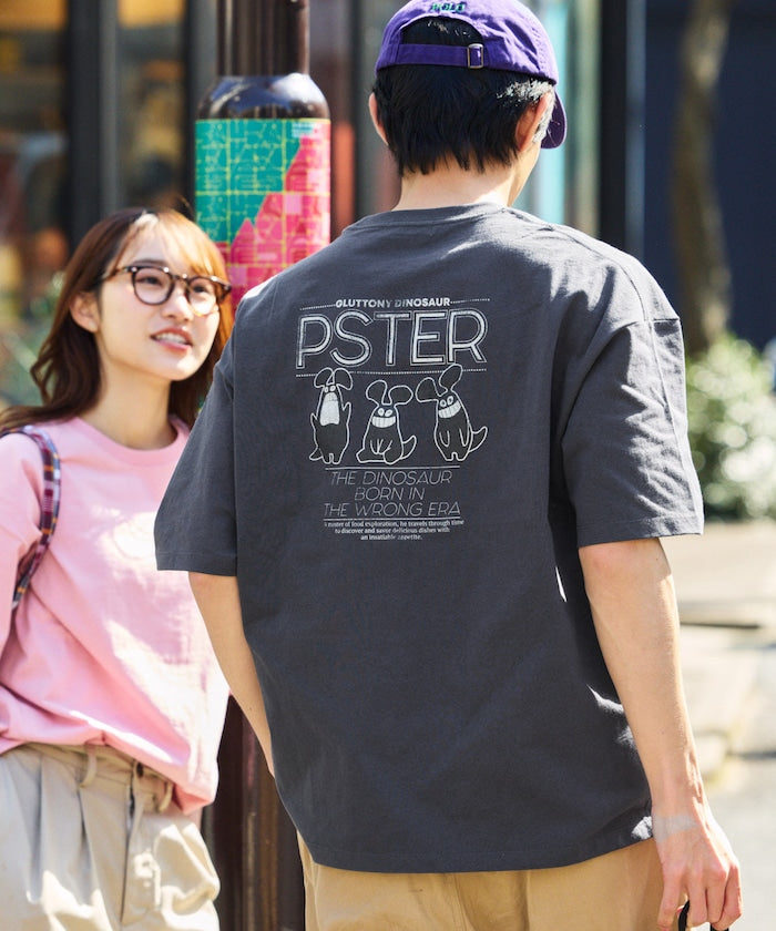 FREAK'S STORE PSTER Puster Relaxed Fit Back Print Crew Neck T-Shirt / THREE PSTER 印花短袖T恤