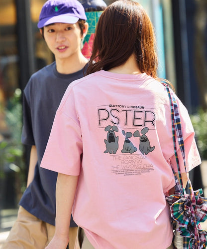 FREAK'S STORE PSTER Puster Relaxed Fit Back Print Crew Neck T-Shirt / THREE PSTER 印花短袖T恤
