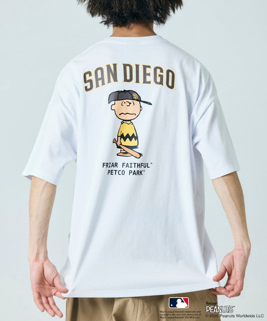 FREAK'S STORE x PEANUTS MLB Special Order Big Silhouette Back Print T-Shirt / PADRES 印花短袖T恤