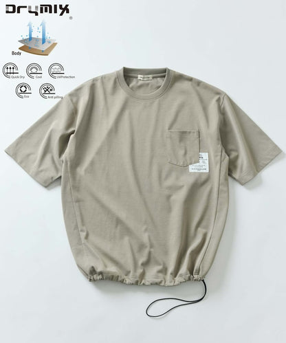 FREAK'S STORE Drymix® 寬版圓領口袋短袖T恤上衣
