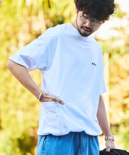 WILD THINGS × FREAK'S STORE big silhouette side pocket crew neck T-shirt 口袋短袖T恤