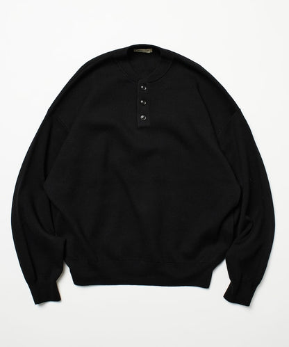 FREAK'S STORE Relax Fit Easy-Care Washable Henley Knit 亨利領長袖針織衫【預約商品 | 2025/12上旬出貨】