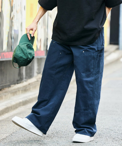FREAK'S STORE Wide silhouette double knee work Pants 寬版工裝褲