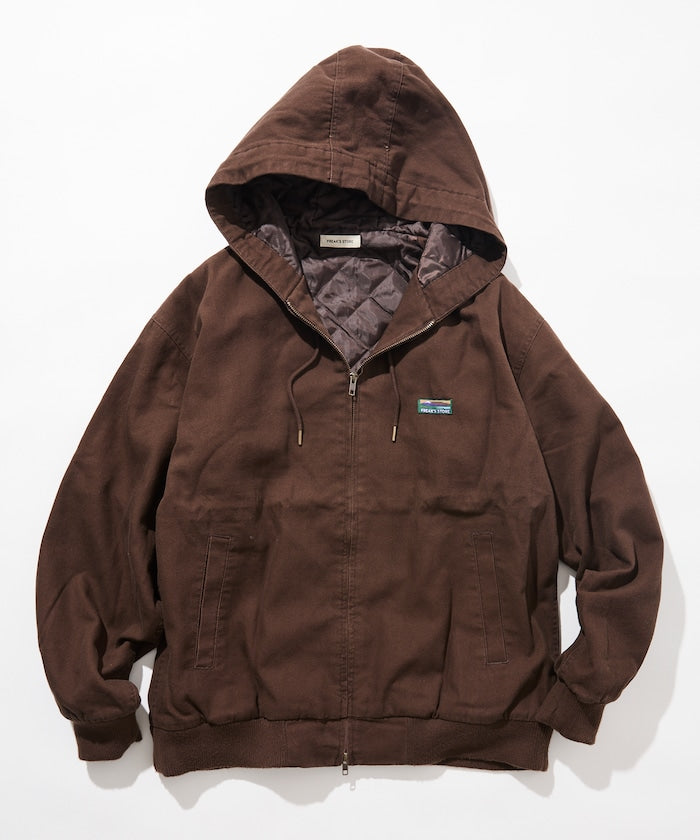 FREAK'S STORE vintage-finished zip-up duck Jacket 復古拉鍊連帽外套