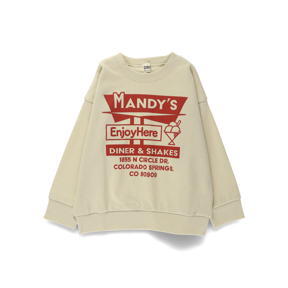 DRCbranshes eiko聯名 輕薄內刷毛印花大學T上衣