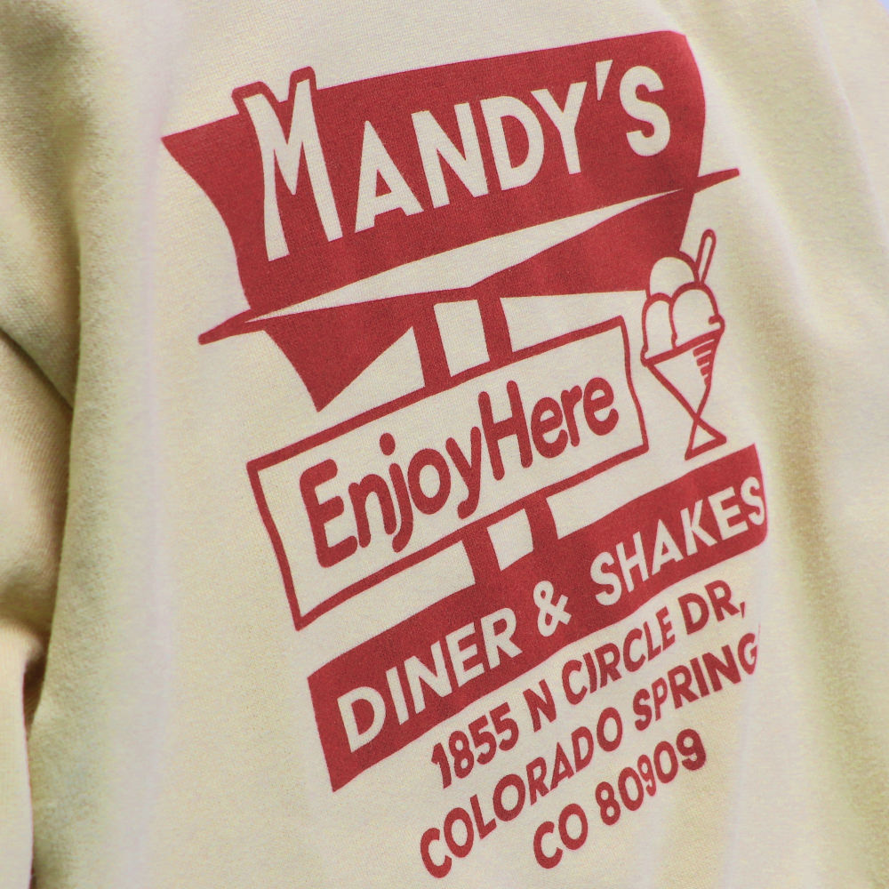 DRCbranshes eiko聯名 輕薄內刷毛印花大學T上衣