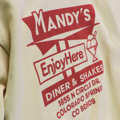 DRCbranshes eiko聯名 輕薄內刷毛印花大學T上衣