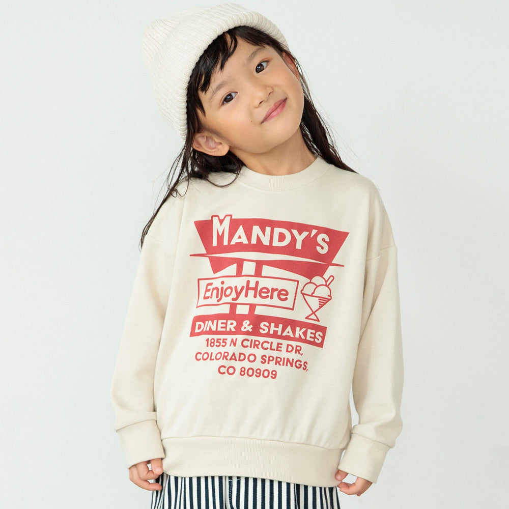 DRCbranshes eiko聯名 輕薄內刷毛印花大學T上衣